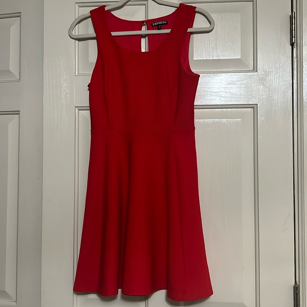 Express, ribbed red dress, xs